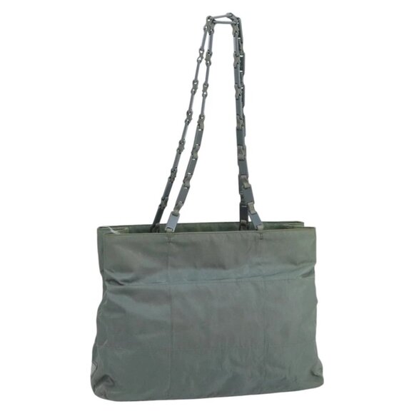 PRADA Tote Bag Nylon Gray Auth mr715 - Picture 1 of 16